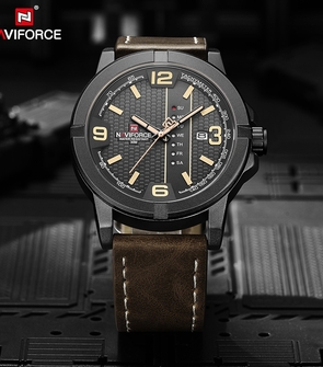 NAVIFORCE NF9177 Dark Brown Black