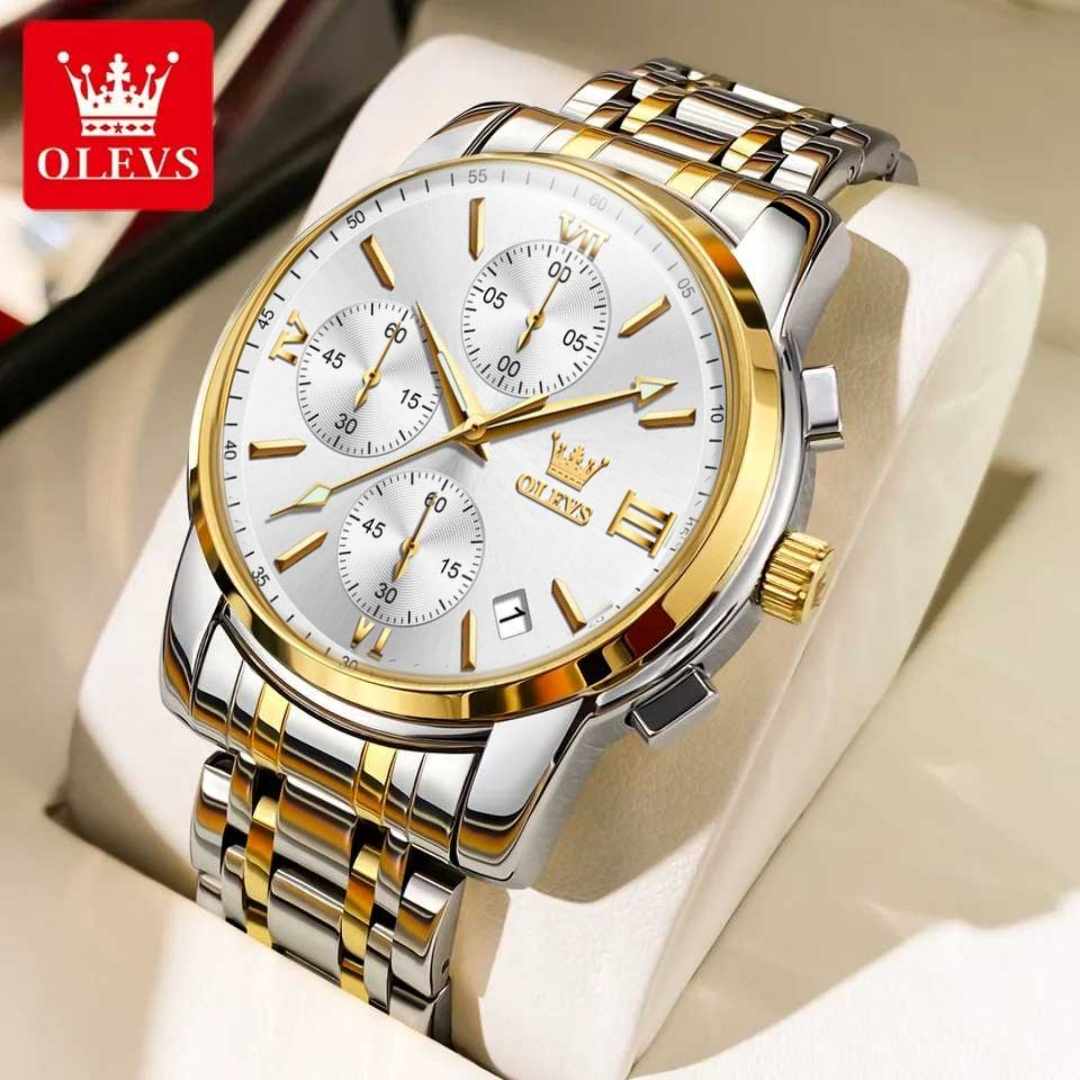 OLEVS 2872 Silver Gold White