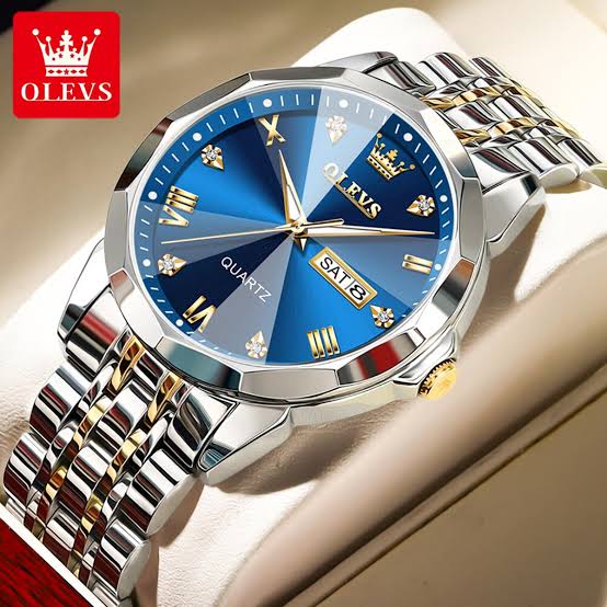 OLEVS 931 Silver Gold Blue