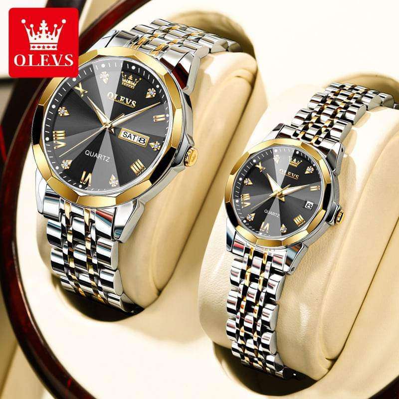 OLEVS 9931 Couple New Silver Gold Black new