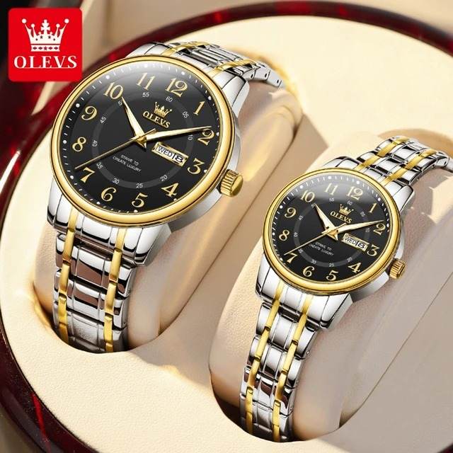 OLEVS 2891 Couple Silver Gold Black