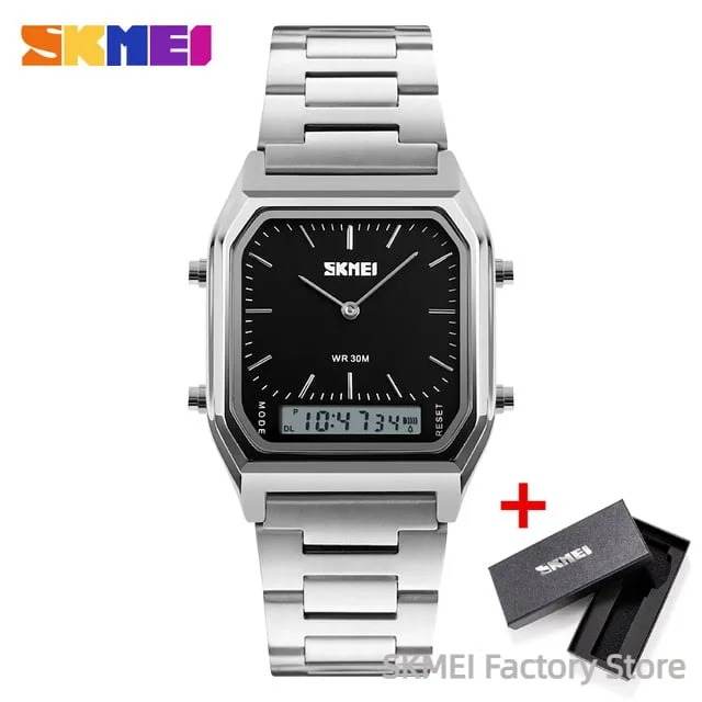 SKMEI 1220 Silver Black