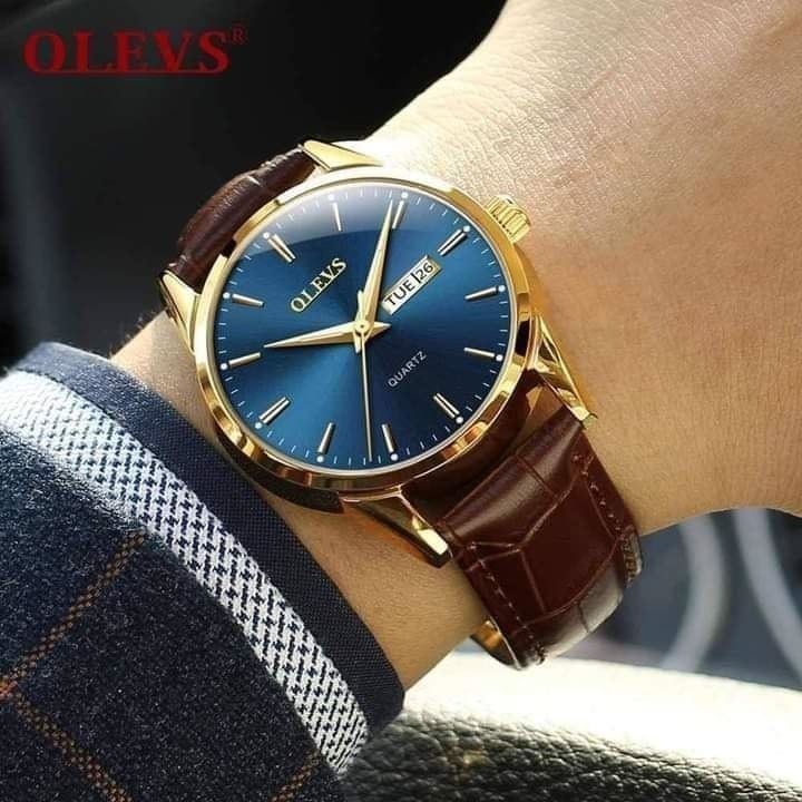 OLEVS 6898 New Coffee Gold Blue